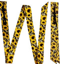 Showman Premium Quality Sunflower/Cheetah Print Nylon tie strap and Off Billet set