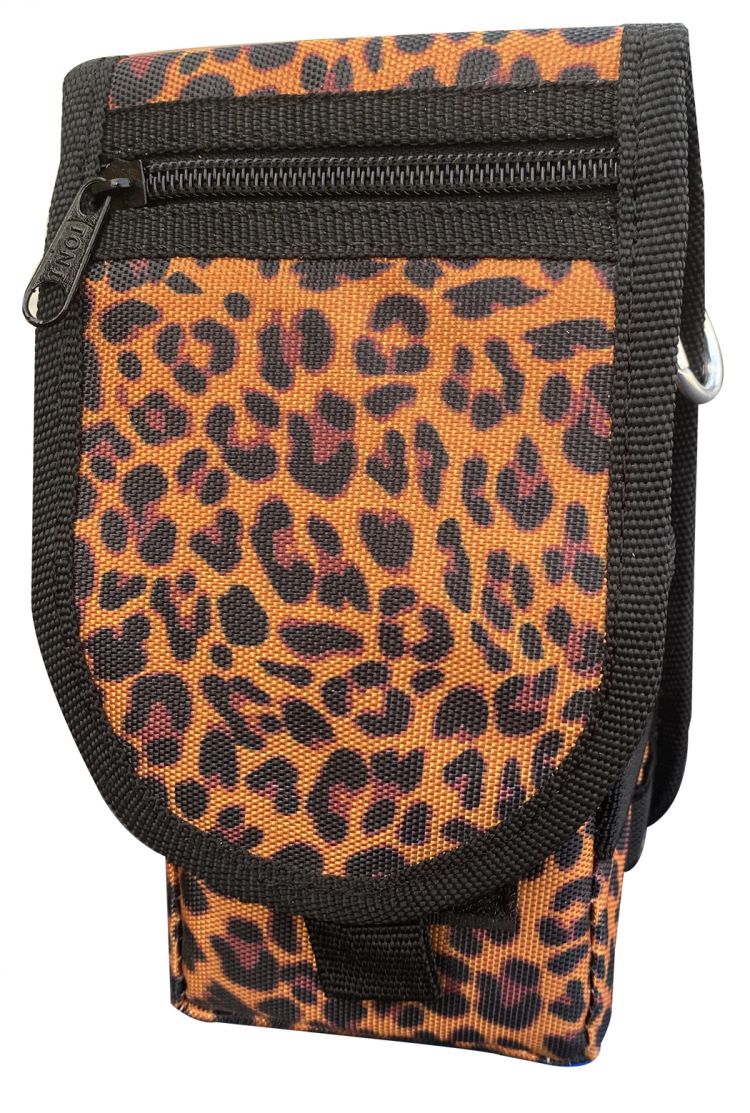 Showman Leopard print codura cell phone/accessory case