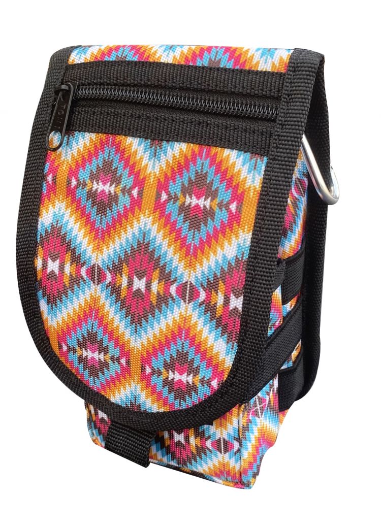 Showman Bright Pink Aztec Print design cordura cell phone/accessory case