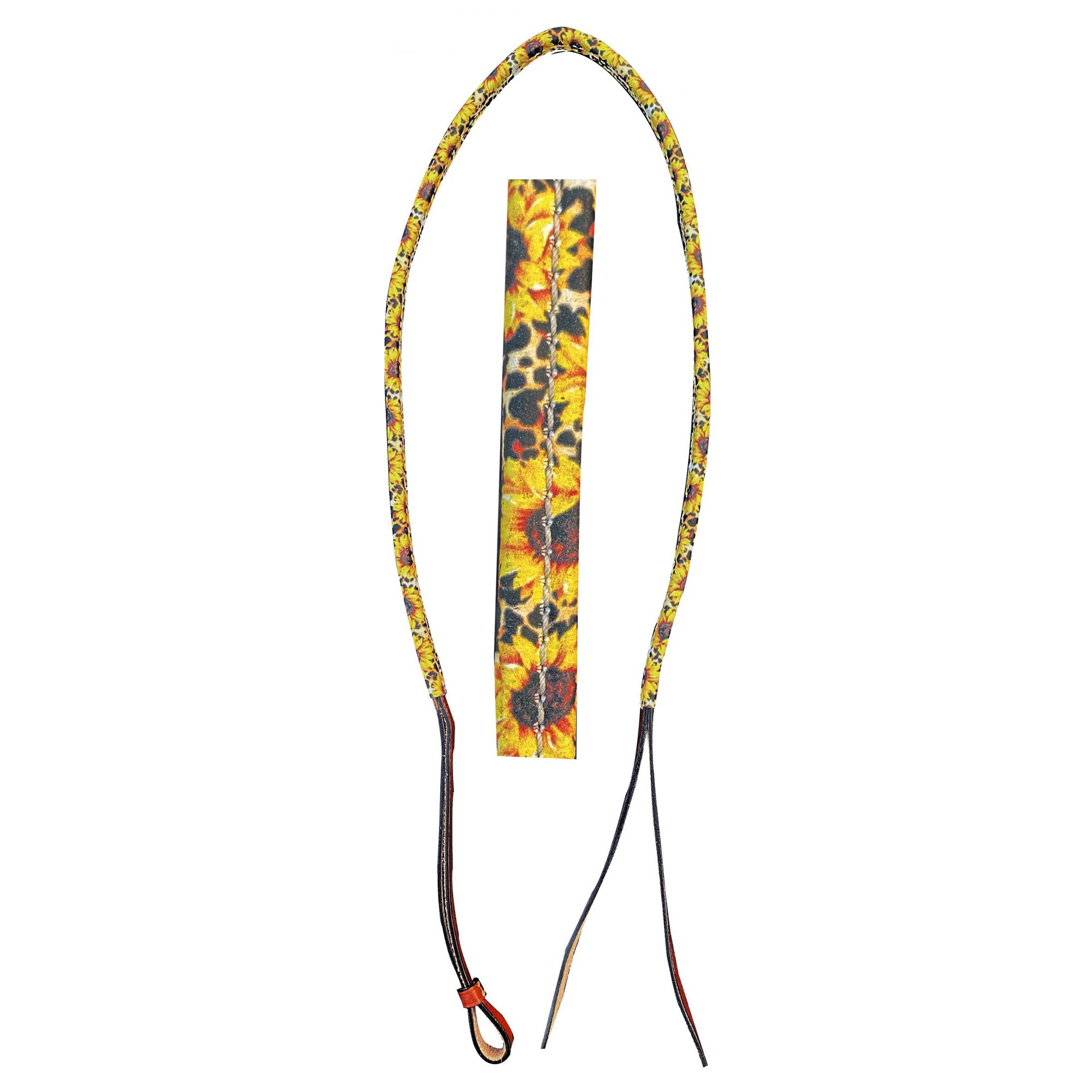 Showman 4ft Leather over & under with leather sunflower and cheetah print overlay