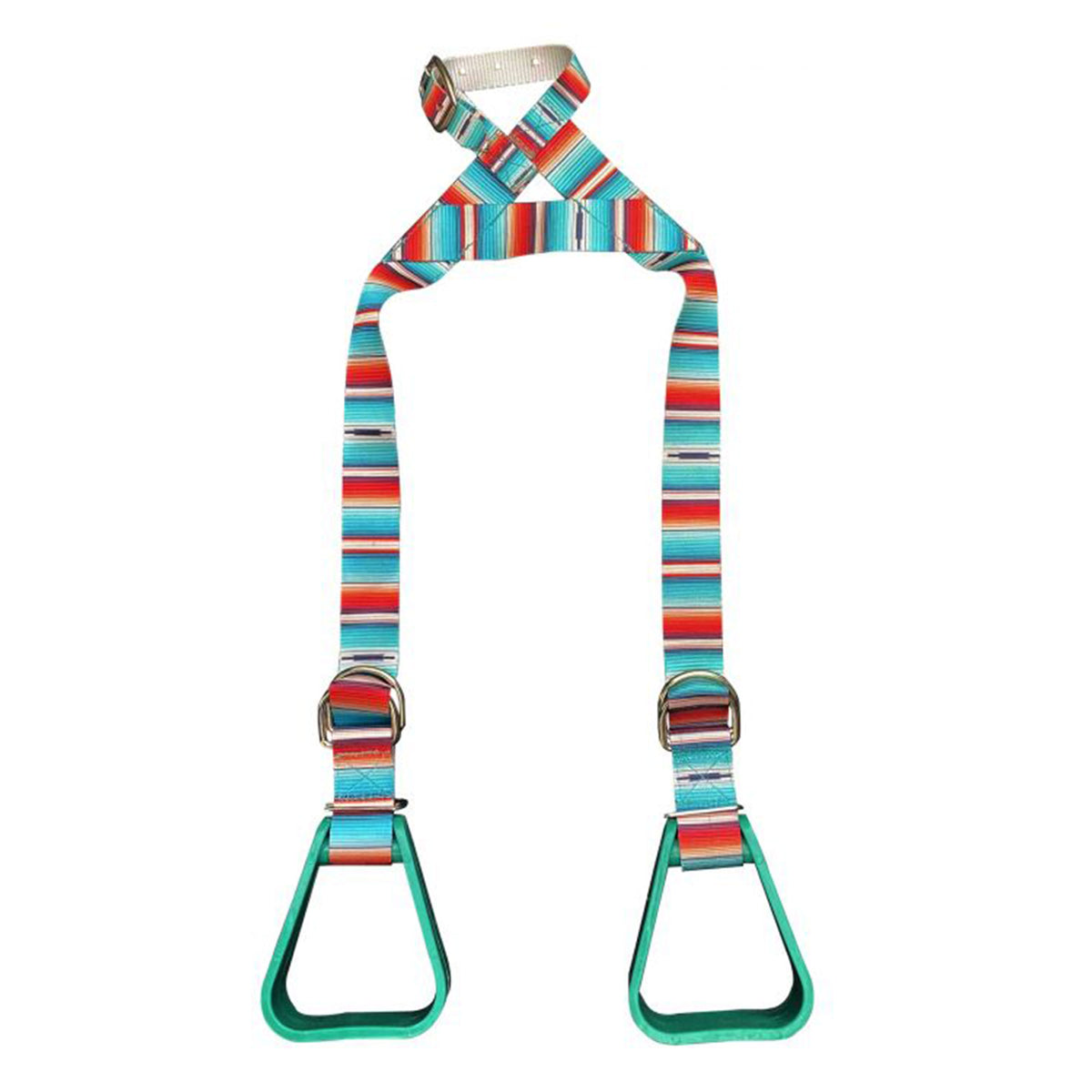 Showman Heavy Duty Nylon Adjustable Buddy Stirrups with Southwest Print