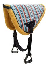 Showman Southwest Serape design bareback saddle pad with kodel fleece bottom