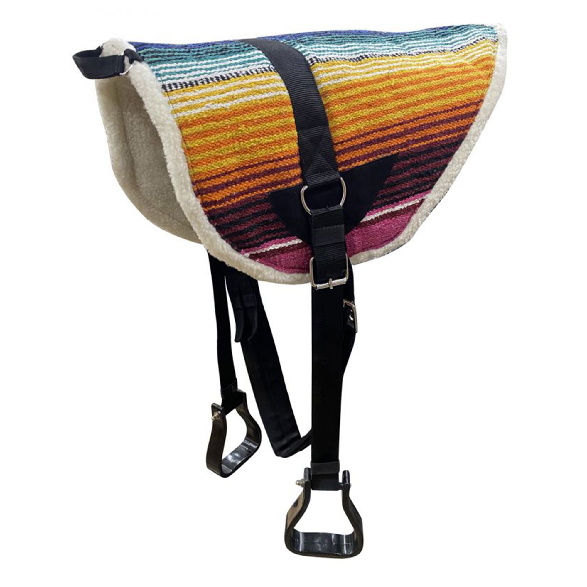 Showman Bright Serape Navajo Bareback Saddle Pad with Kodel Fleece Bottom