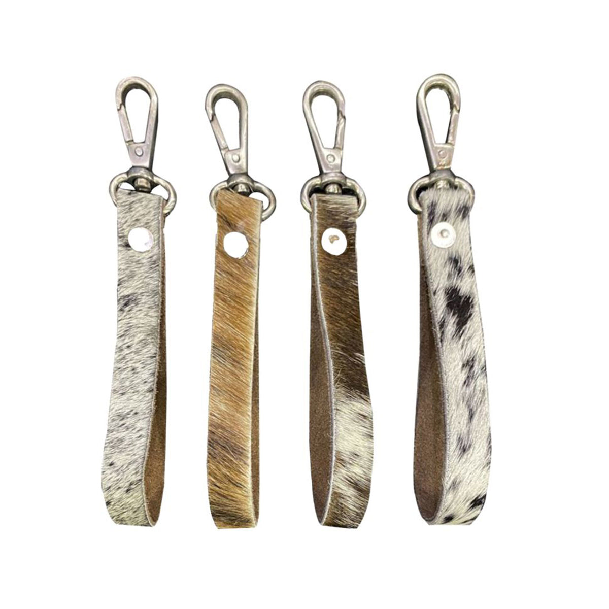 Showman Hair on Cowhide Wristlet Loop/Keychain Clip