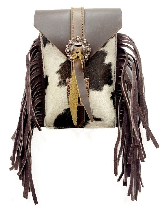 Showman Hair on Cowhide Saddle Bag