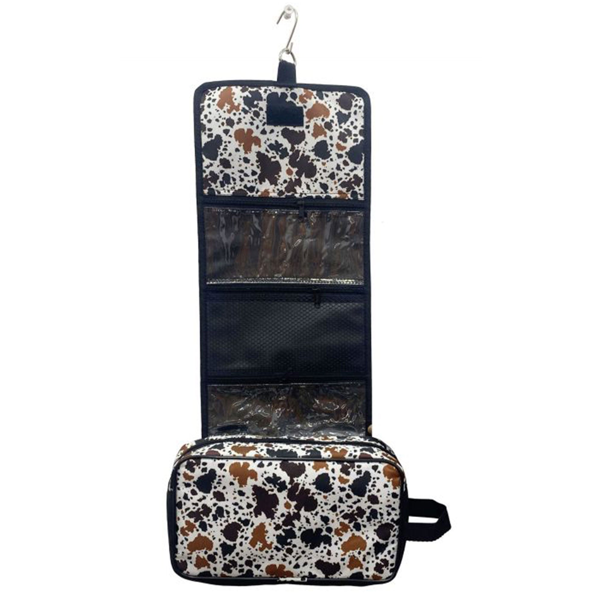 Showman Cow Print Roll-Up Accessory Bag