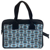 Showman Durable nylon Gray Blue Aztec Print tote bag