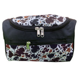 Showman Cow Print Hanging Toiletry Bag