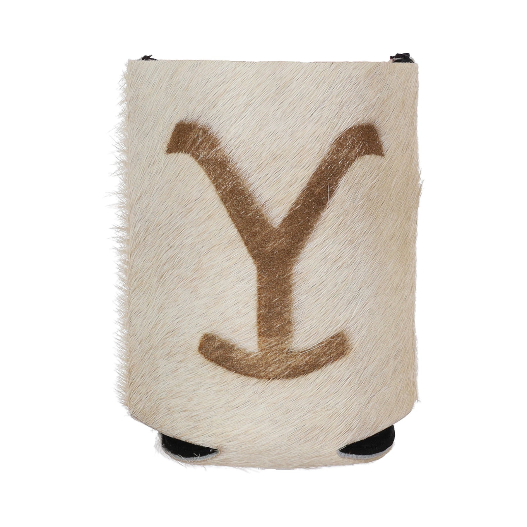 Showman Hair on Cowhide 'Y' Brand Regular Can Holder