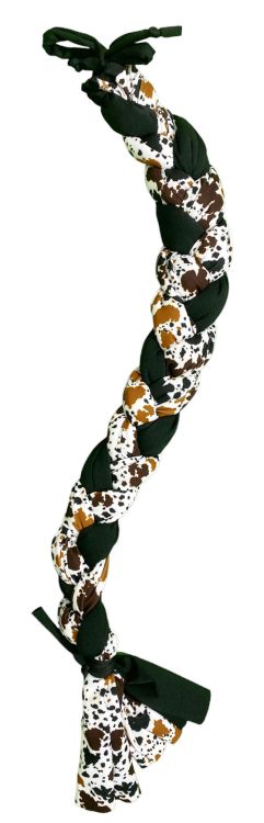 Showman Cow Print Braid-In Lycra Tail Bag