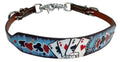 Showman Electric Aces Painted Leather Wither Strap
