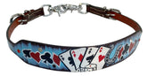 Showman Electric Aces Painted Leather Wither Strap