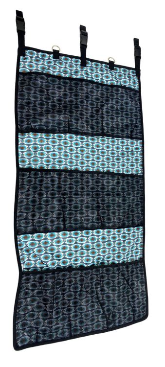 Showman Gray Blue Aztec Hanging Trailer Organizer