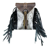 Showman Silver Acid Wash Cowhide Rear Cinch Bag