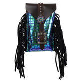 Showman Neon Gator Rear Cinch Bag - Teal Purple