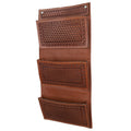 Showman Basketweave Leather Wall Organizer