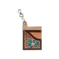 Showman Turquoise Gem Card Holder Key Chain