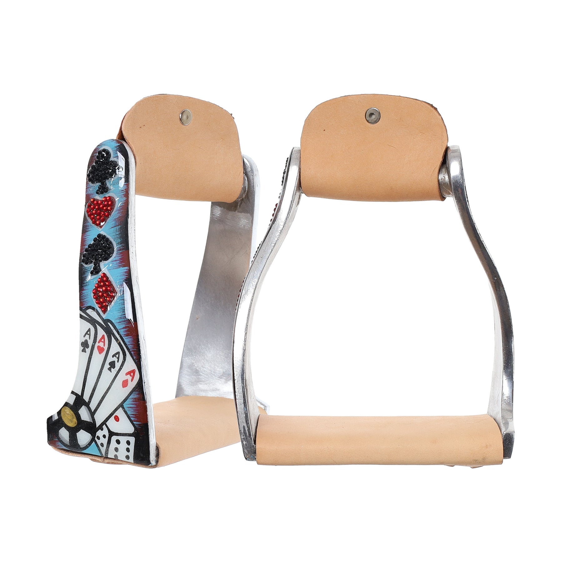 Showman Electric Aces Twisted Angled Aluminum Stirrups