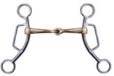 Showman stainless steel sliding gag bit with 7" shanks