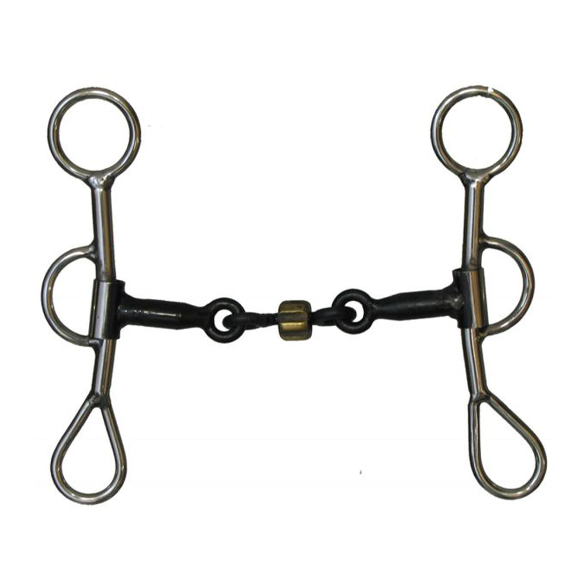 Showman stainless steel Colt snaffle bit with 6" cheeks