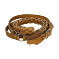 Showman 7' Medium Oil Argentina Cow Braided Leather Contest Reins