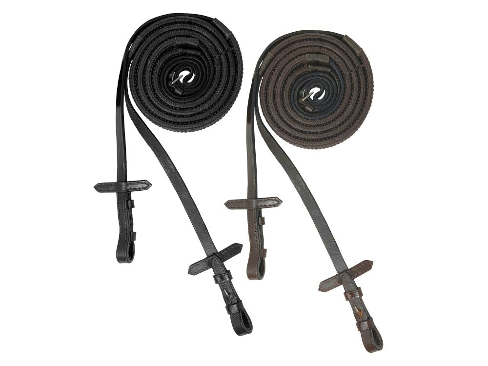 Showman 54" rubber English reins