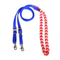 Showman Premium Red, White, and Blue braided nylon contest reins