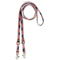 Showman 3/4" x 8ft American Flag nylon contest rein with scissor snap end