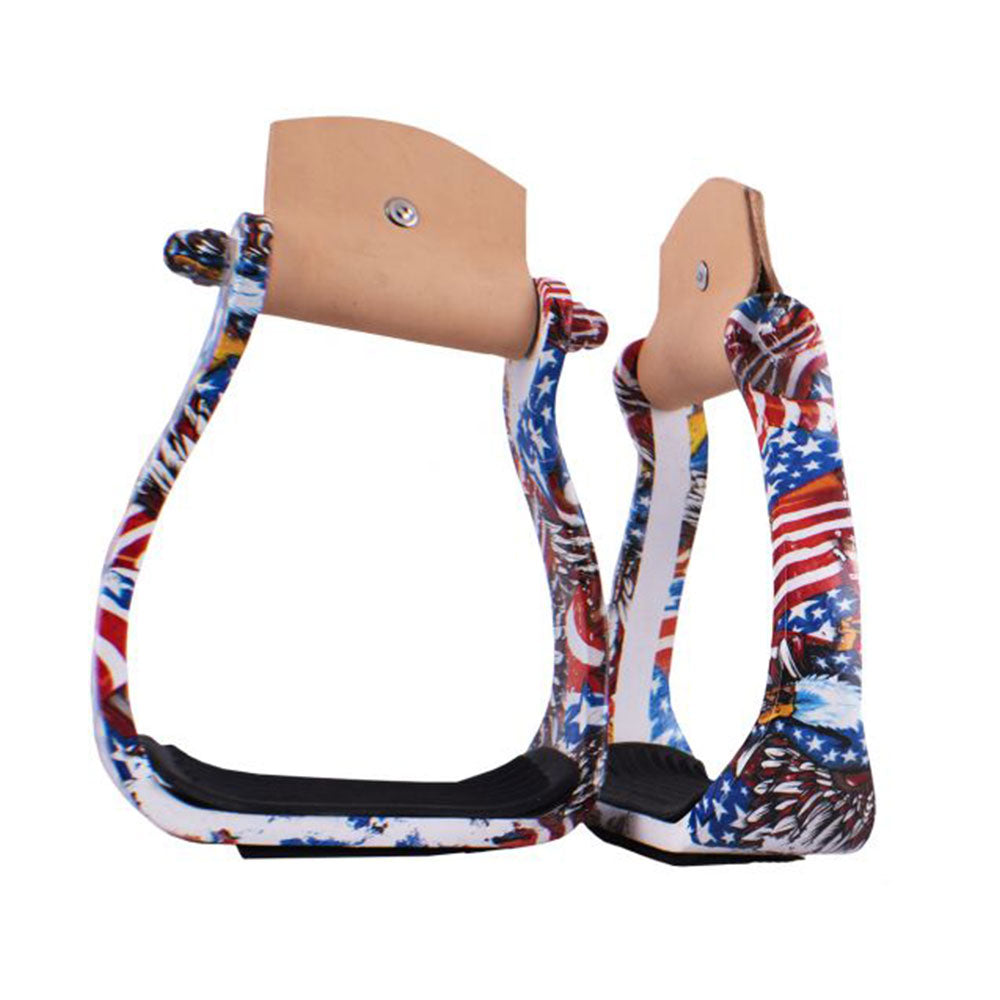 Showman American Pride aluminum stirrups