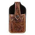 Showman Floral Tooled Cell Phone Holder
