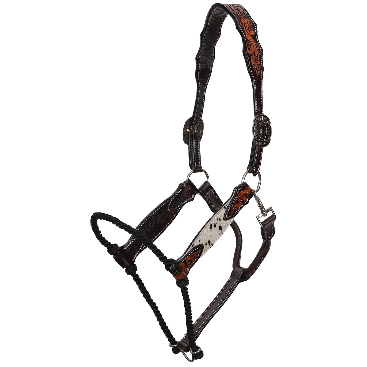 Showman Iris Lariat Hybrid Leather Halter