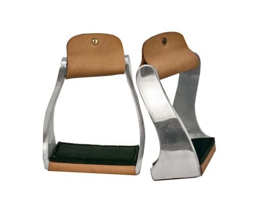 Showman Lightweight aluminum twisted pony/youth stirrups with rubber grip treads