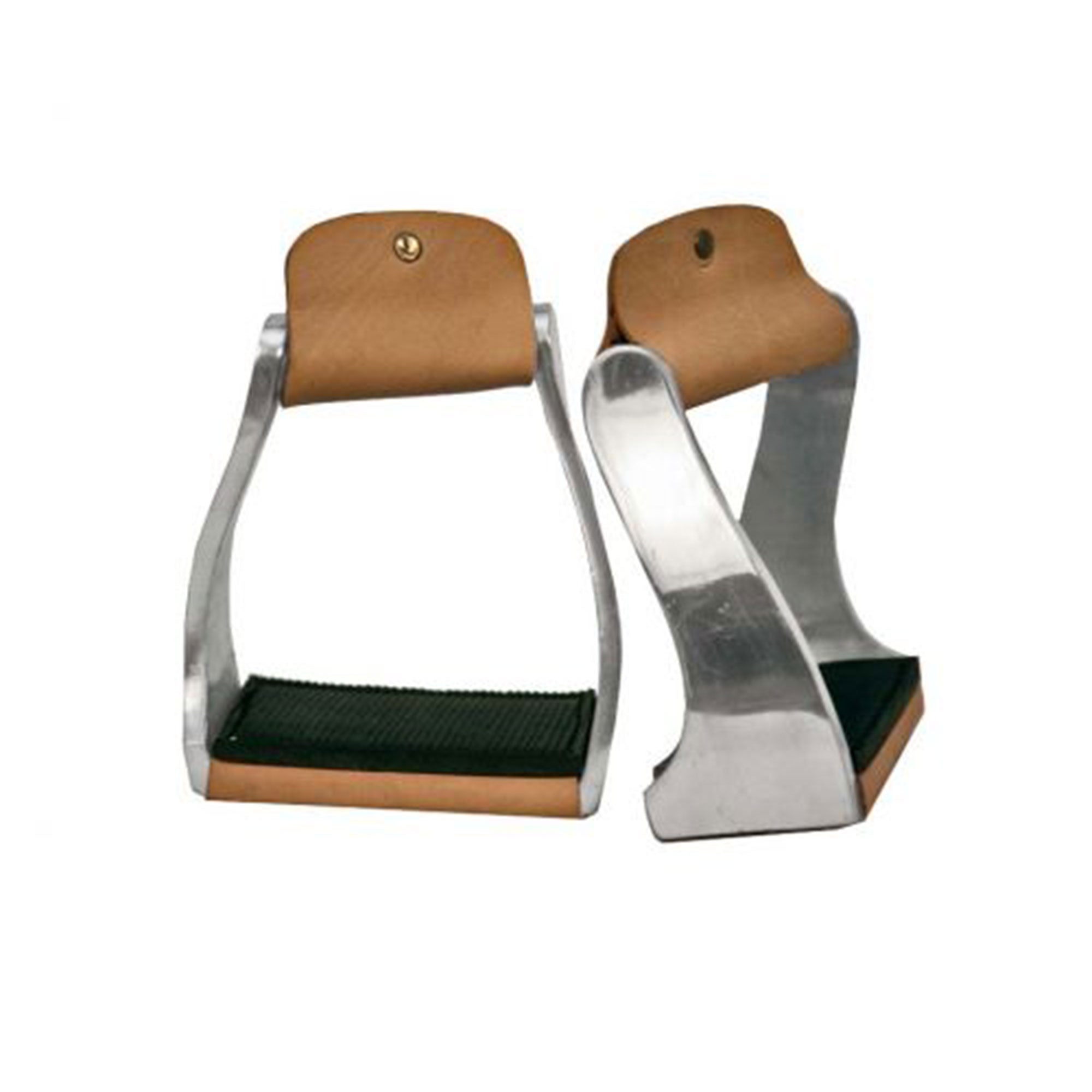 Showman Lightweight Aluminum Twisted Pony/Youth Stirrups with Rubber Grip Tread