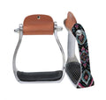 Showman Youth Shimmering beaded Navajo print stirrup