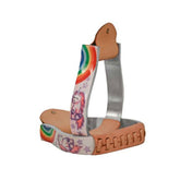 Showman Pony/Youth Polished Aluminum Stirrup with Unicorn and Rainbow Print