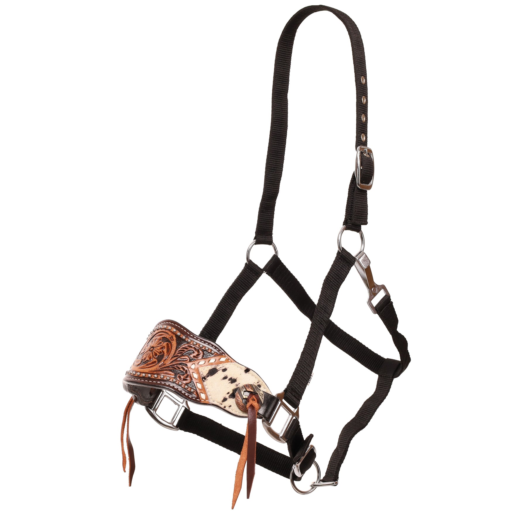 Showman Western Luxe Series Iris Black Nylon Bronc Halter