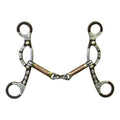 Showman Brown steel sliding gag bit with engraved silver accents on 7" cheeks