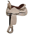 Economy Roughout Leather Training Saddle - 16 Inch