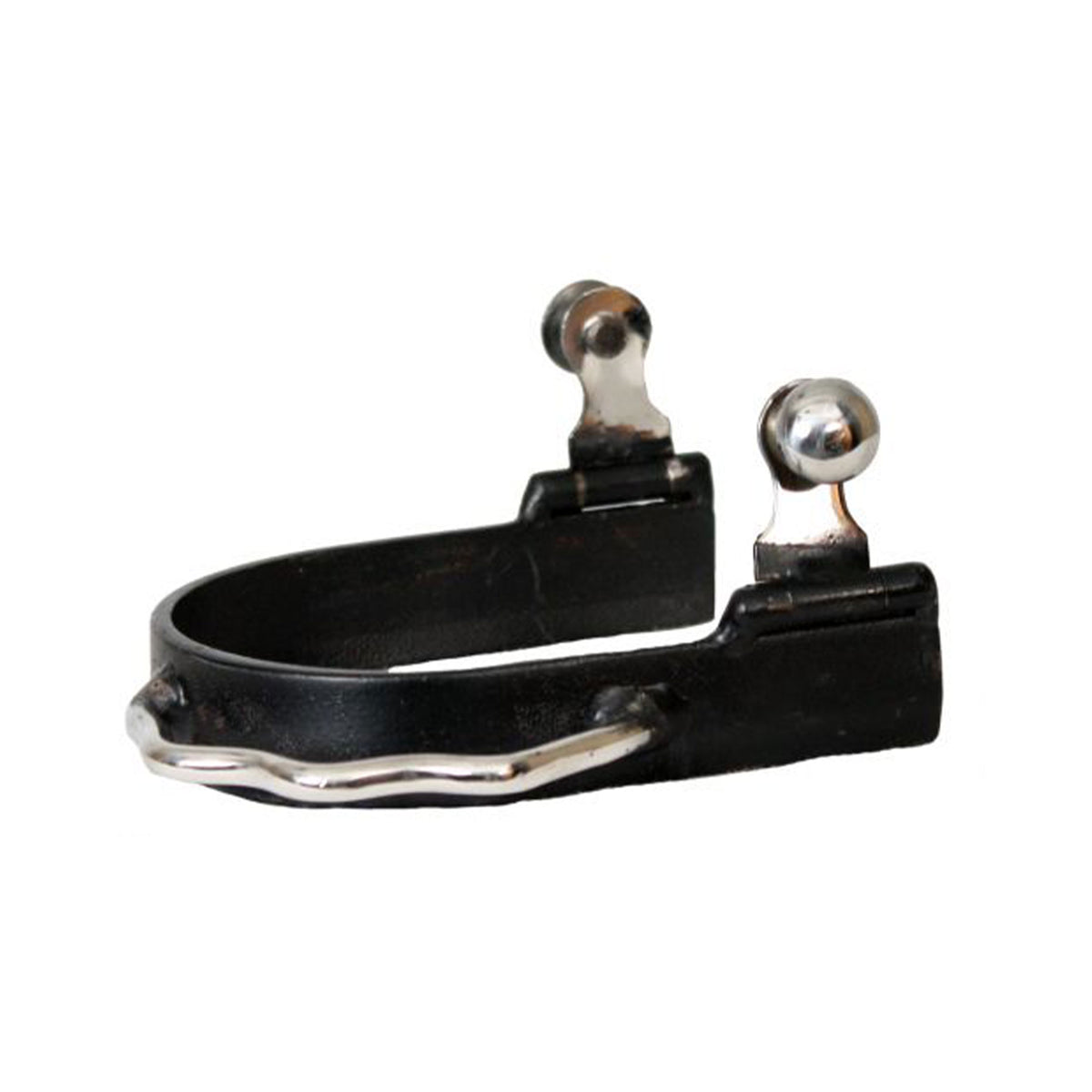 Showman Ladies'/Youth Blued Steel Bumper Spurs