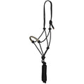Showman Cowboy Knot Halter with Rawhide Nose - Natural & Black