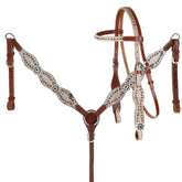 Showman Plains Wrangler Browband Headstall and Breastcollar Set