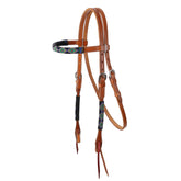 Showman Peacock Beaded Browband Style Headstall