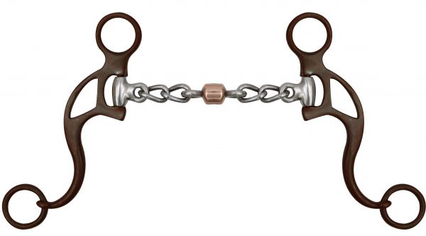 Showman Brown Steel Chain Mouth Bit with Copper Roller