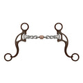 Showman Brown Steel Chain Mouth Bit with Copper Roller