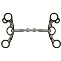 Showman Brown Steel Short Shank Dog Bone Bit