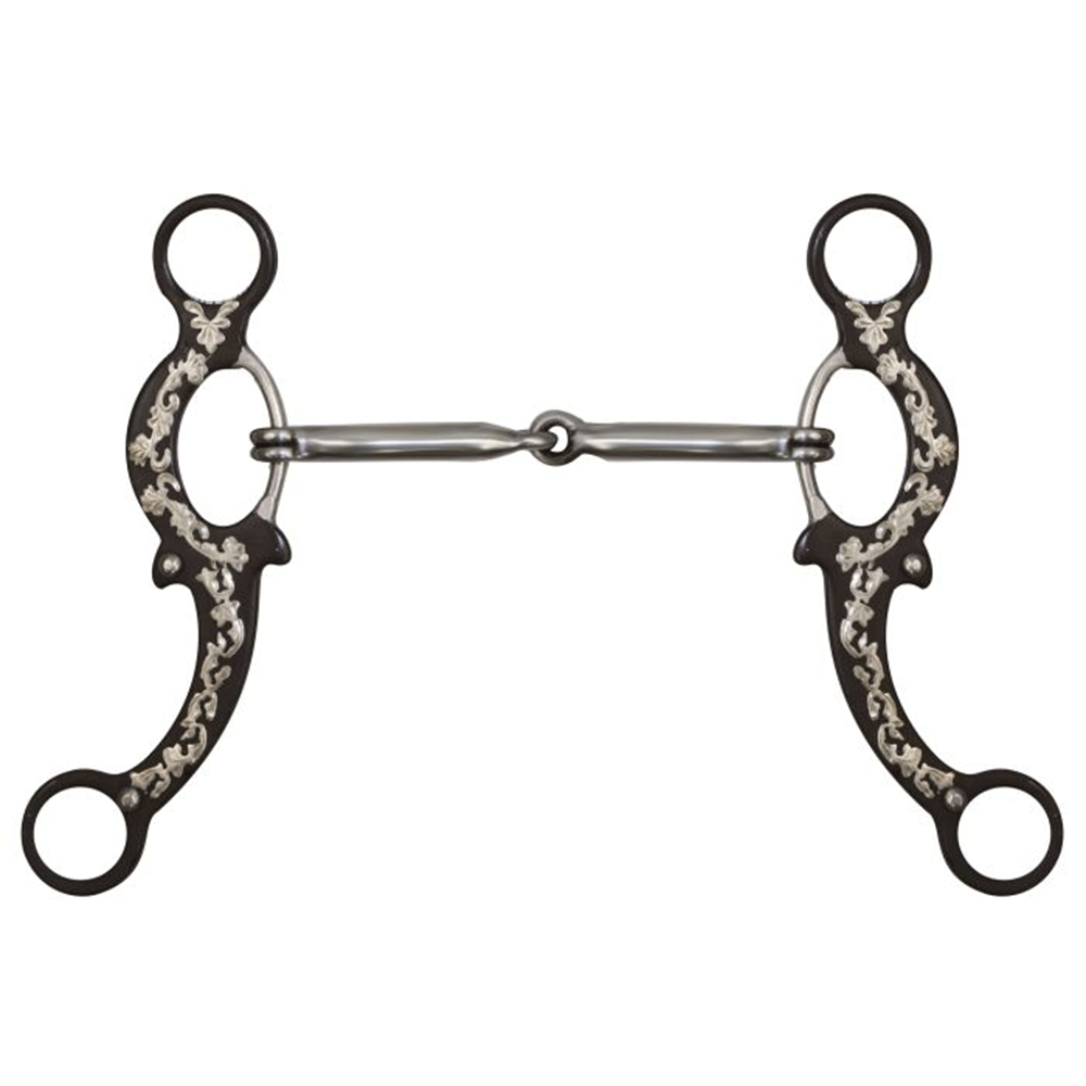 Showman 5" Brown Steel Snaffle bit