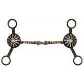 Showman 5" Brown Steel Concho Bit with Dogbone Mouth