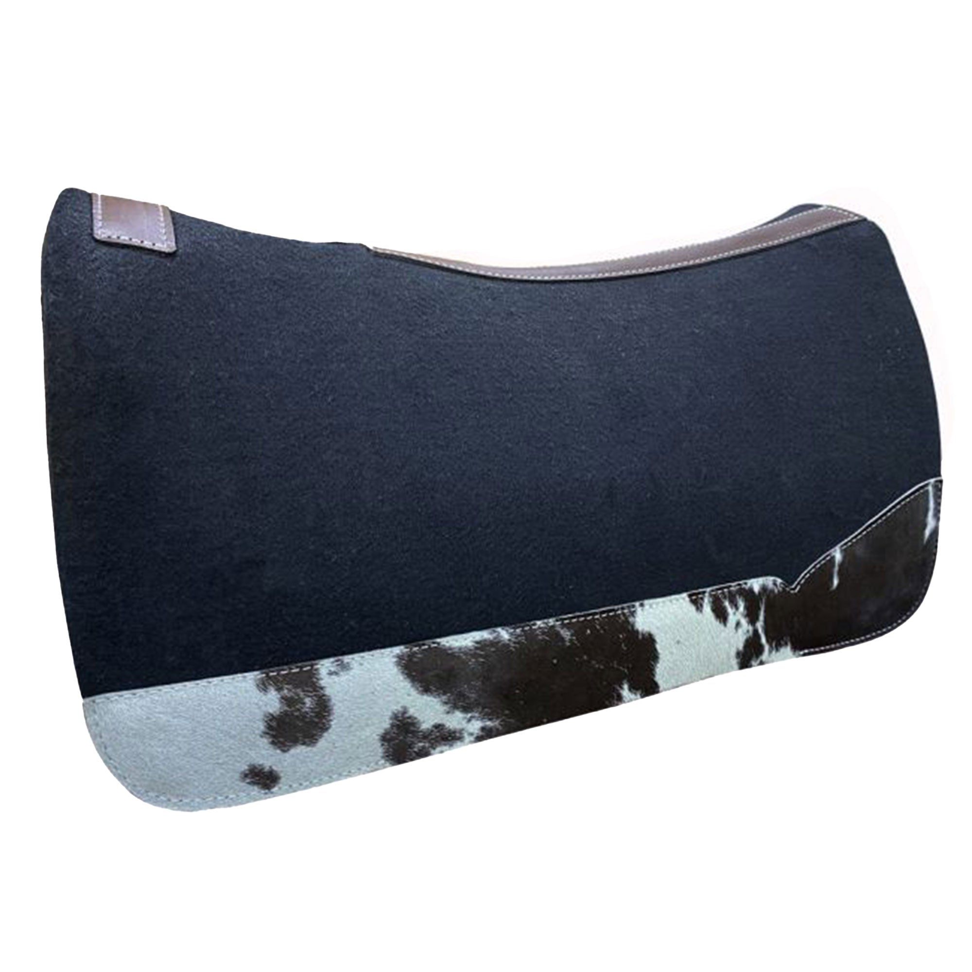 Showman 31" x 32" Cowhide Classic Black Felt Saddle Pad