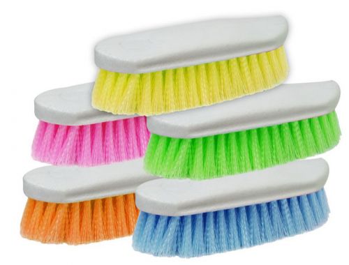 Color pack of 10 stiff bristle brushes