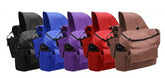 Showman Insulated cordura saddle bags with double pockets and water bottles on each side